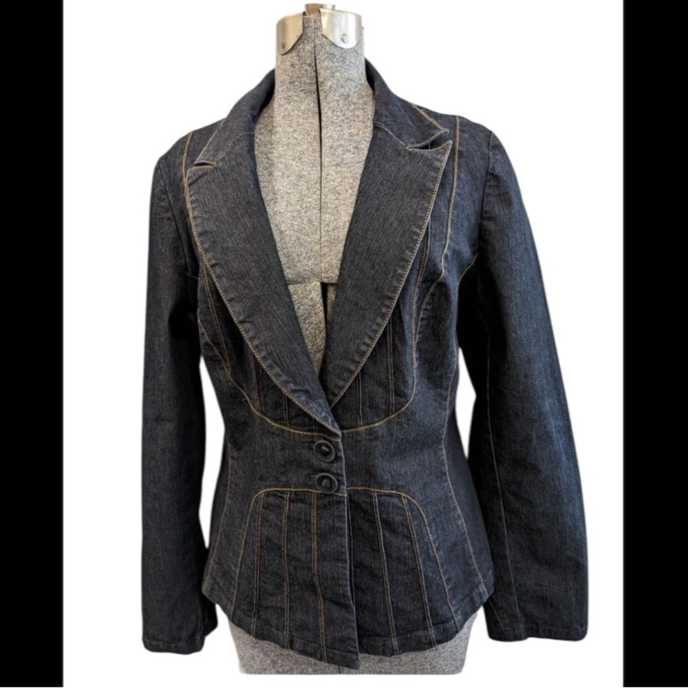 Monroe & Main Dark Denim Blazer Jacket